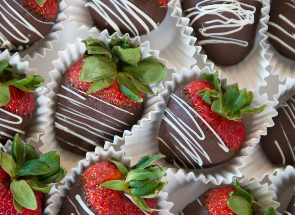 Chocolate strawberries Cabins at Pine Haven